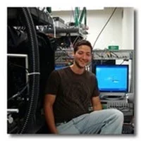 Alberto Cruz-Martin, PhD, in lab.
