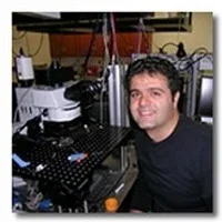 Peyman Golshani, MD-PhD, in lab.